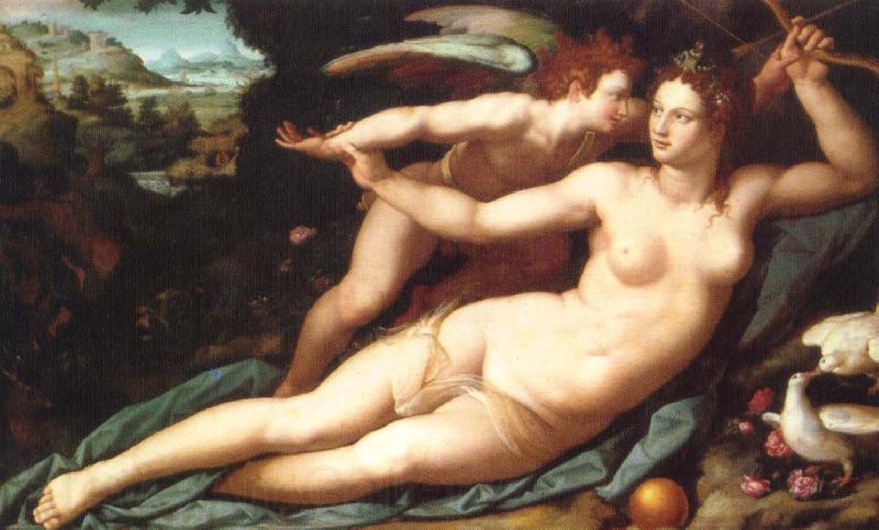 unknow artist Venus and Cupid France oil painting art